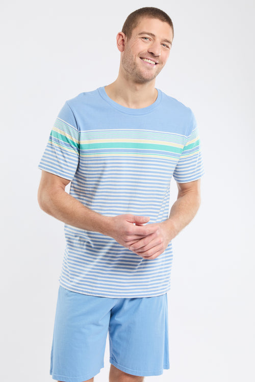 Pyjama haut rayé et short - coton - Armor-lux - 2