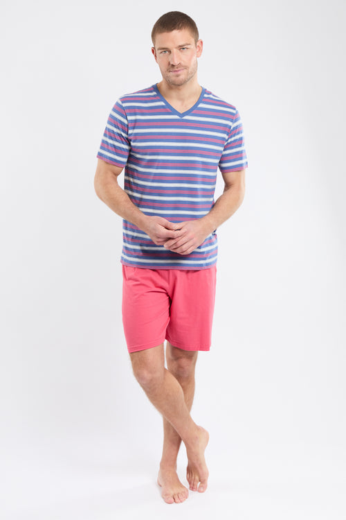 Pyjama manches courtes haut rayé - coton - Armor-lux - 1