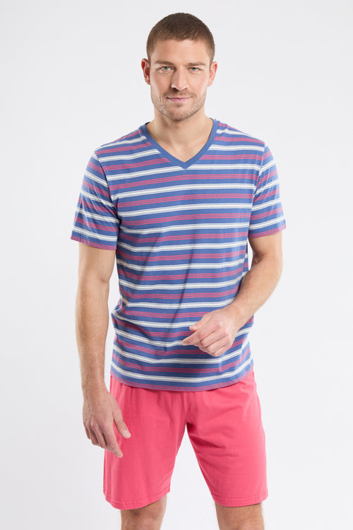 Pyjama manches courtes haut rayé - coton - Armor-lux - 2