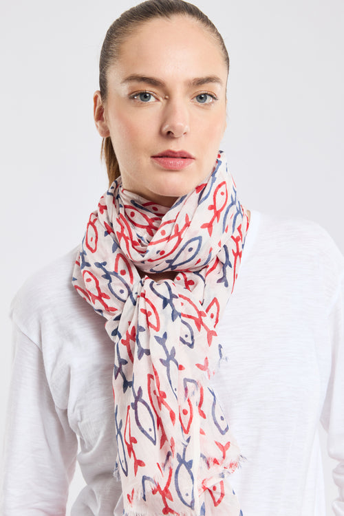 Foulard poissons - coton - Armor-lux - 2