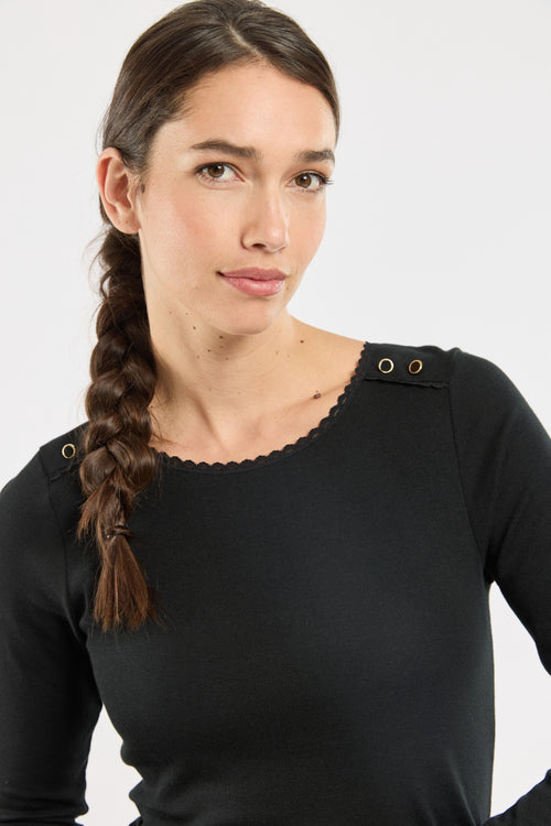 T-Shirt mit langen Ärmeln - Baumwolle und Seide - Armor-lux - 2
