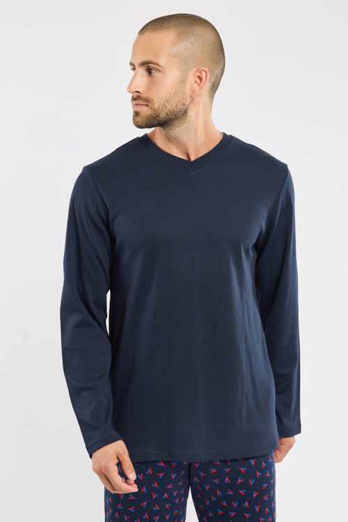 V-neck Pyjamas - cotton - Armor-lux - 3