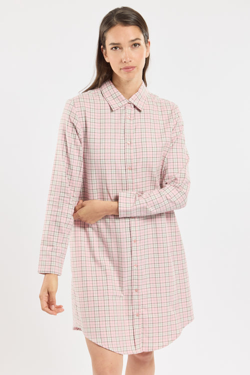 Checked nightshirt - cotton - Armor-lux - 1
