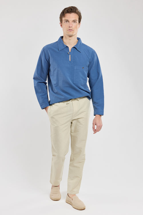 Elastic waist trousers - cotton and linen - Armor-lux - 1