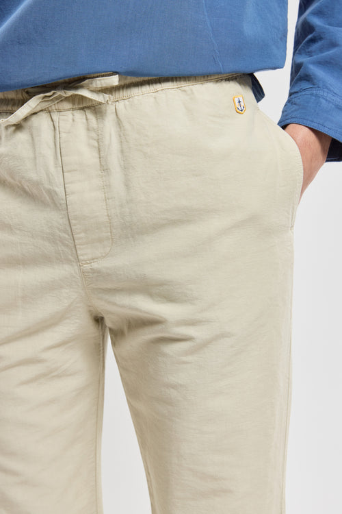 Elastic waist trousers - cotton and linen - Armor-lux - 2