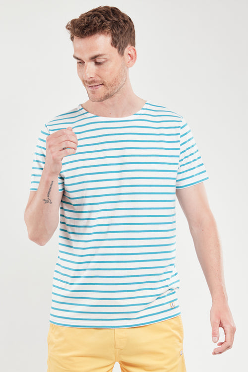 Short-sleeved Breton shirt - lightweight cotton - Armor-lux - 1