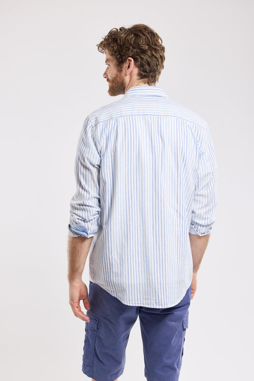 Chemise rayée coupe confort - coton et lin - Armor-lux - 5
