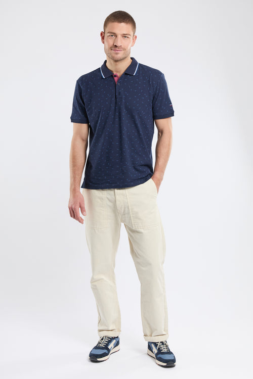 Polo micro-motifs - maille piquée - Armor-lux - 1