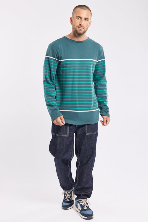 Long-sleeved Breton striped shirt - cotton - Armor-lux - 2