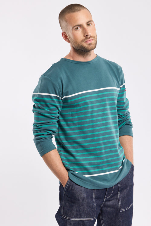 Long-sleeved Breton striped shirt - cotton - Armor-lux - 3