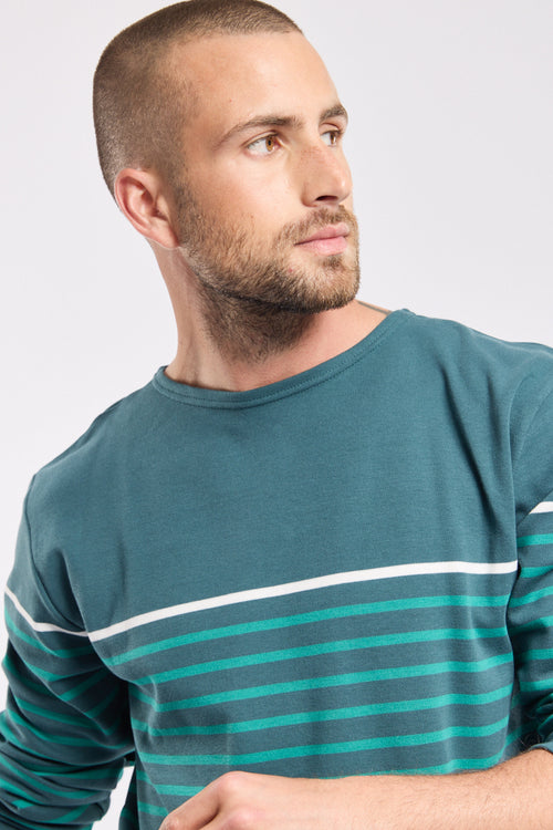 Long-sleeved Breton striped shirt - cotton - Armor-lux - 4