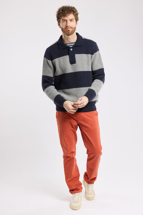 Jumper with polo collar – wool - Armor-lux - 3