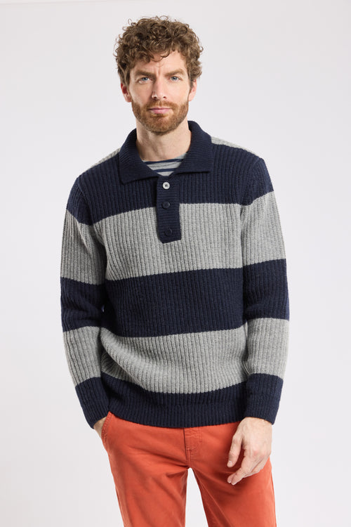 Jumper with polo collar – wool - Armor-lux - 5