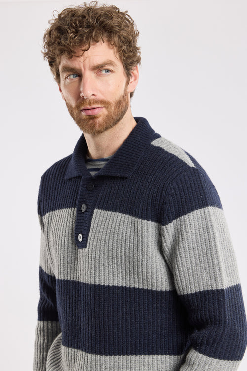 Jumper with polo collar – wool - Armor-lux - 6