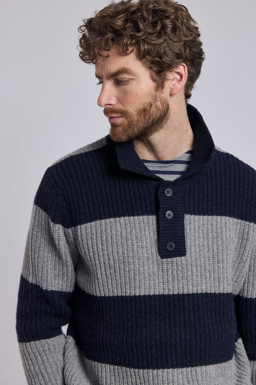 Jumper with polo collar – wool - Armor-lux - 2