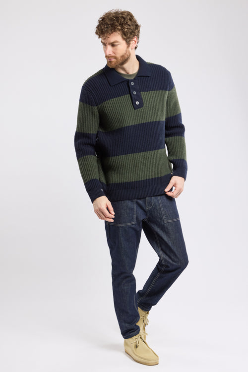 Jumper with polo collar – wool - Armor-lux - 4