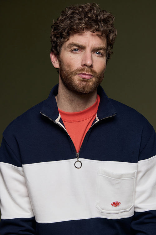 Sweat col zippé Heritage - coton épais - Armor-lux - 2