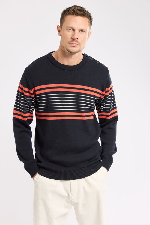 Pull marin rayé - laine - Armor-lux - 1