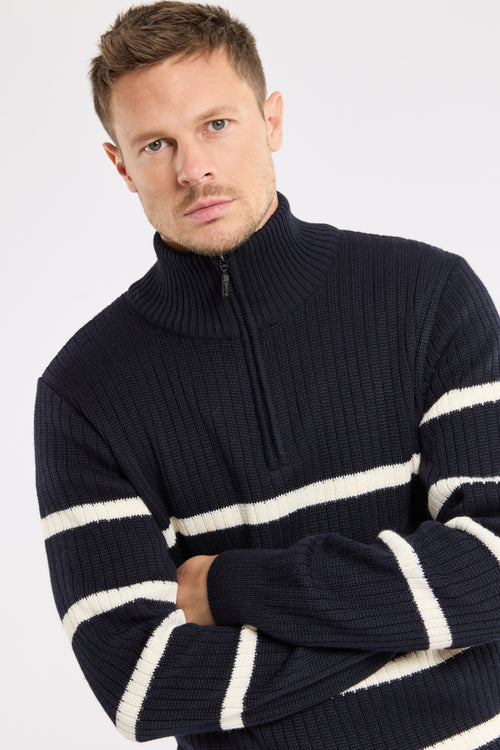 Zip-neck jumper - wool - Armor-lux - 4