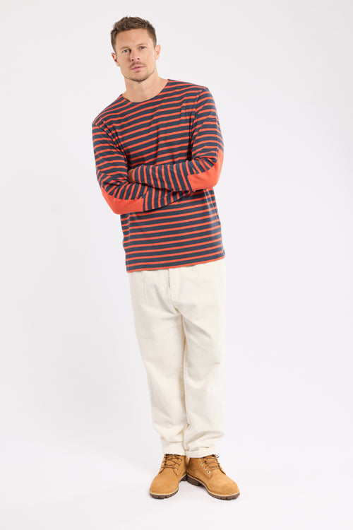 Breton striped shirt with elbow patches - rustic cotton - Armor-lux - 3