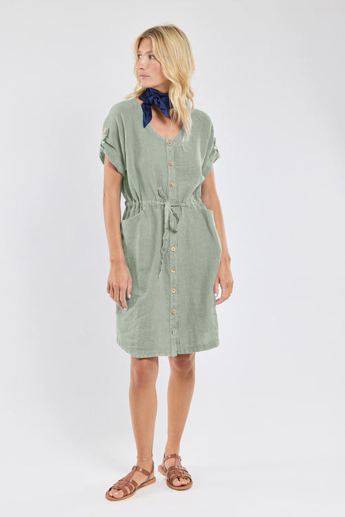 Belted dress - linen - Armor-lux - 4