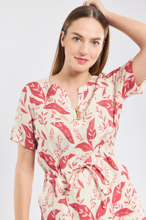 Robe motifs végétaux - lin - Armor-lux - 2