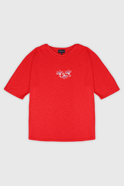 T-Shirt mit Kimonoärmeln – geflammte Baumwolle - Armor-lux - 1