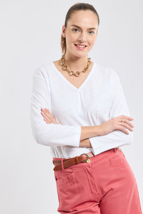 T-shirt manches 3/4 - coton flammé - Armor-lux - 4