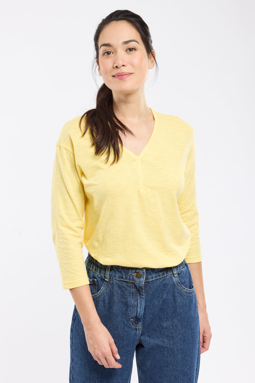 T-shirt with 3/4 sleeves - slub cotton - Armor-lux - 2