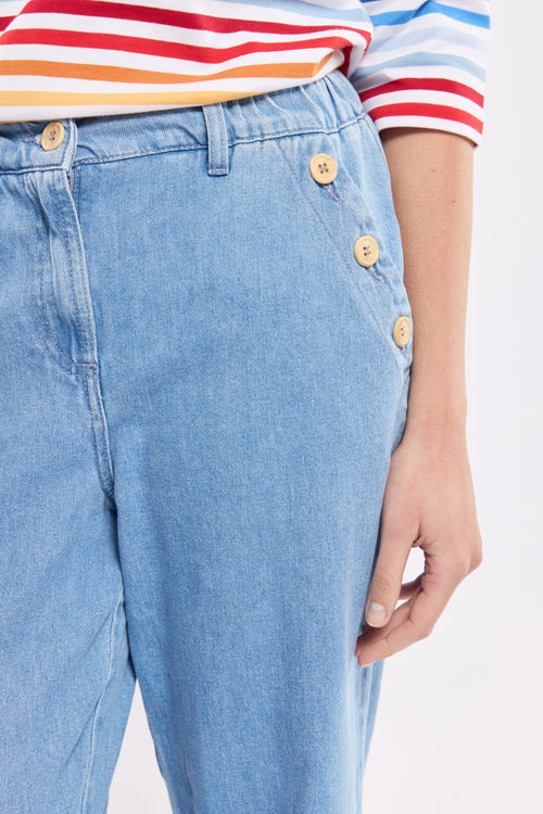 Sailor-style trousers - denim - Armor-lux - 3