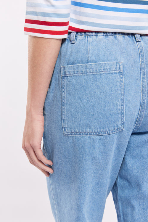 Sailor-style trousers - denim - Armor-lux - 4