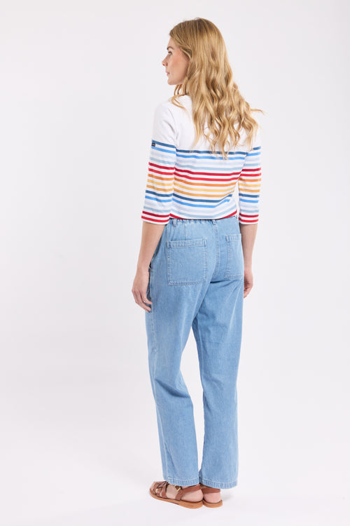 Sailor-style trousers - denim - Armor-lux - 2