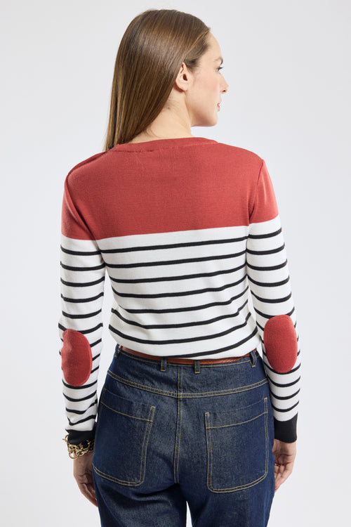 Pull marin avec coudières - laine - Armor-lux - 6