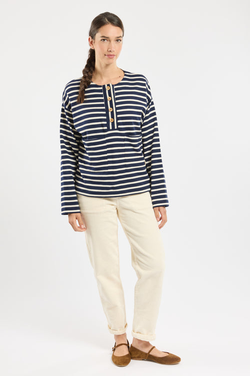Marinière col boutonné Heritage - coton - Armor-lux - 3