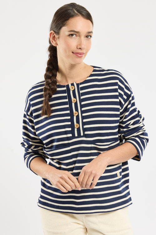Marinière col boutonné Heritage - coton - Armor-lux - 1