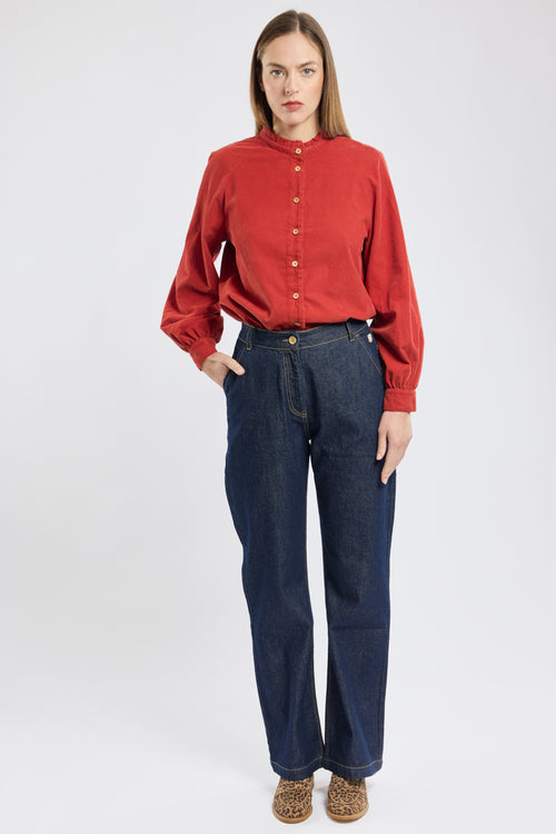 Velvet blouse Heritage - cotton - Armor-lux - 3