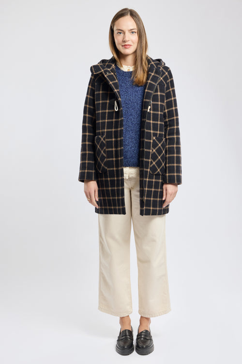 Checked duffle coat - wool cloth - Armor-lux - 3