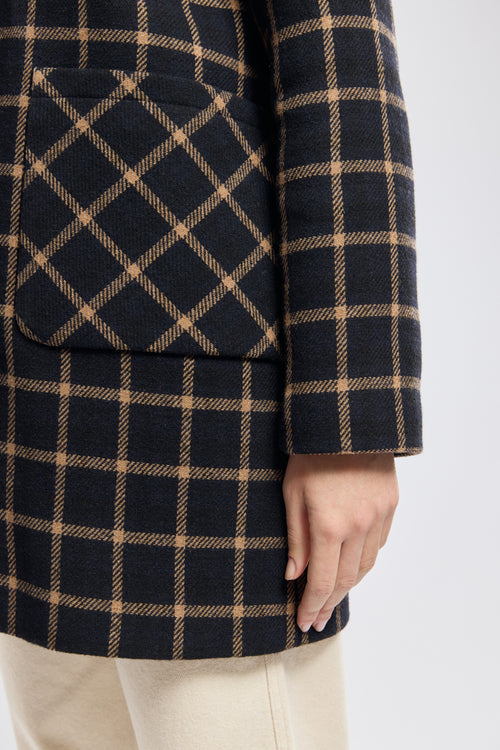Checked duffle coat - wool cloth - Armor-lux - 5