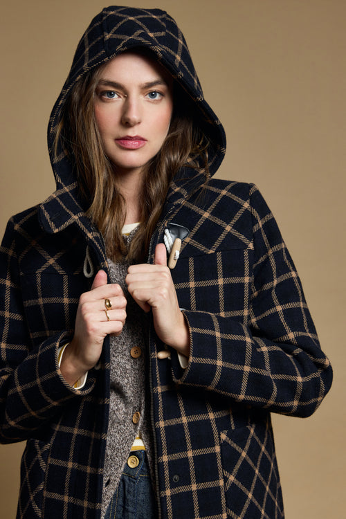 Checked duffle coat - wool cloth - Armor-lux - 2