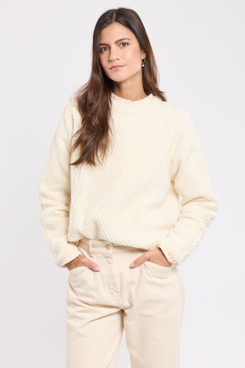 Pullover mit Zopfmuster – Wolle - Armor-lux - 1
