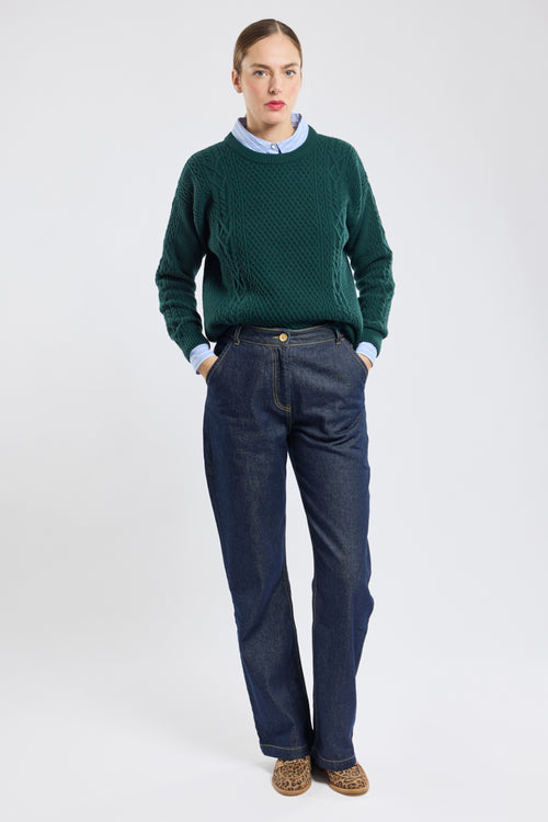 Cable-knit jumper - wool - Armor-lux - 3