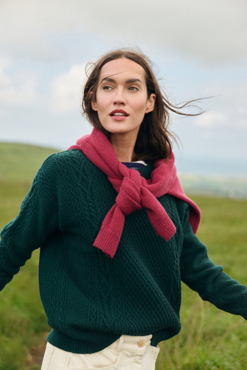 Cable-knit jumper - wool - Armor-lux - 1