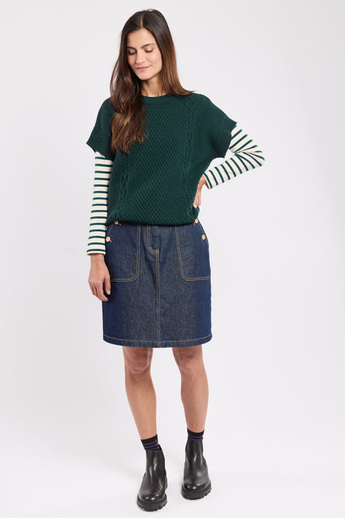 Ärmelloser Pullover mit Zopfmuster – Wolle - Armor-lux - 3