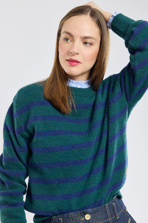 Fisherman striped jumper Heritage - alpaca and wool - Armor-lux - 3