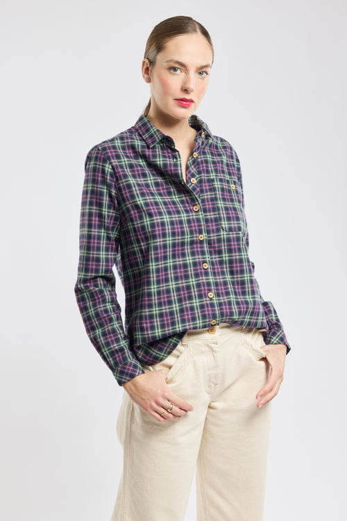 Cotton checked shirt - cotton - Armor-lux - 1