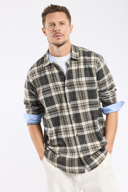 Comfortable checked shirt - cotton - Armor-lux - 1