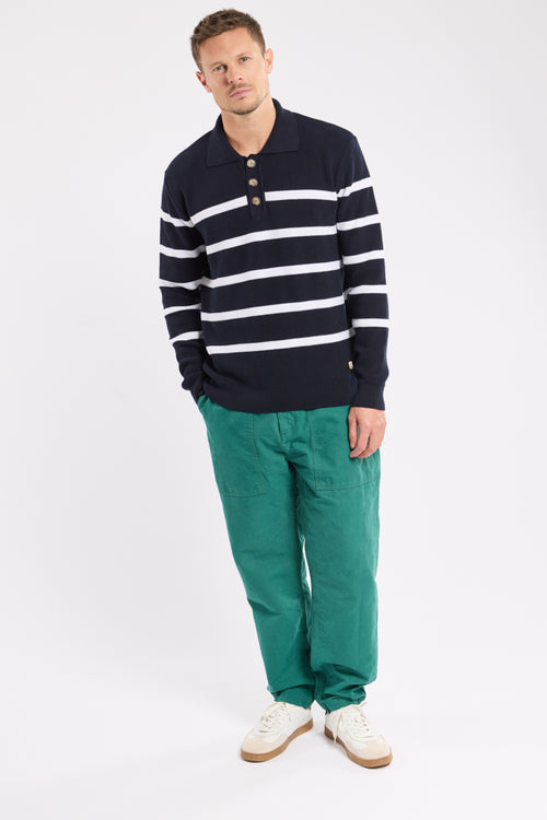 Pullover mit geknöpftem Kragen Heritage – Baumwolle - Armor-lux - 3