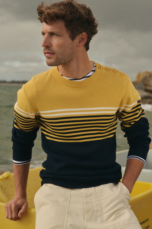 Pull marin rayé - coton - Armor-lux - 1