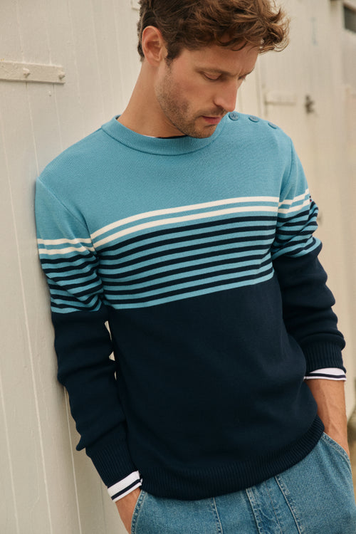 Pull marin rayé - coton - Armor-lux - 1