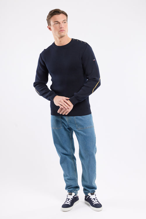 Fisherman jumper with elbow patches - cotton - Armor-lux - 4